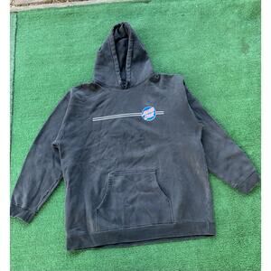 Vtg Santa Cruz Sweatshirt Skateboards Black Faded Men’s Hoodie Sz XXL NHS Y2K